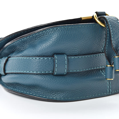 Chloe Calfskin Mini Marcie Round Crossbody Bag Teal 10 of 17