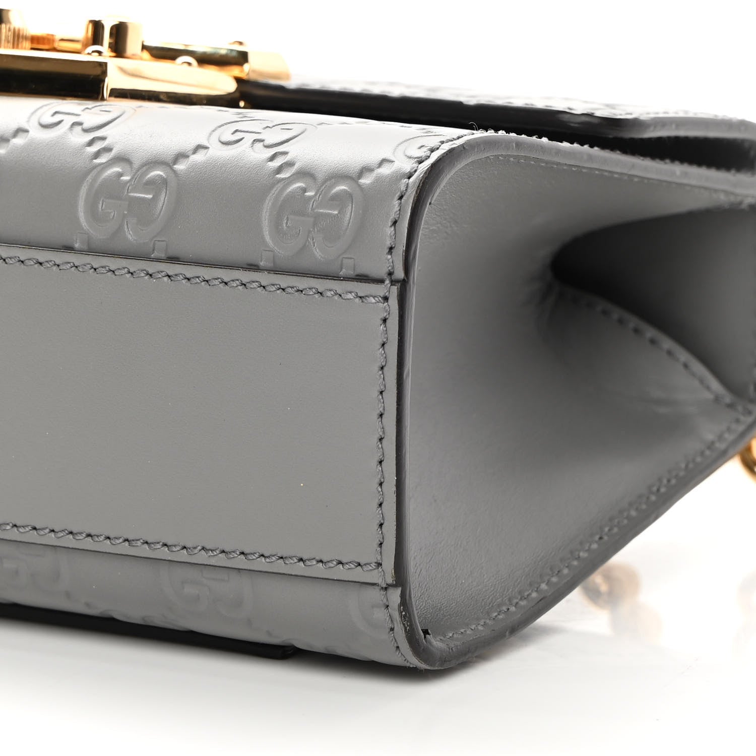 Gucci Guccissima Small Padlock Shoulder Bag Grey 10 of 14