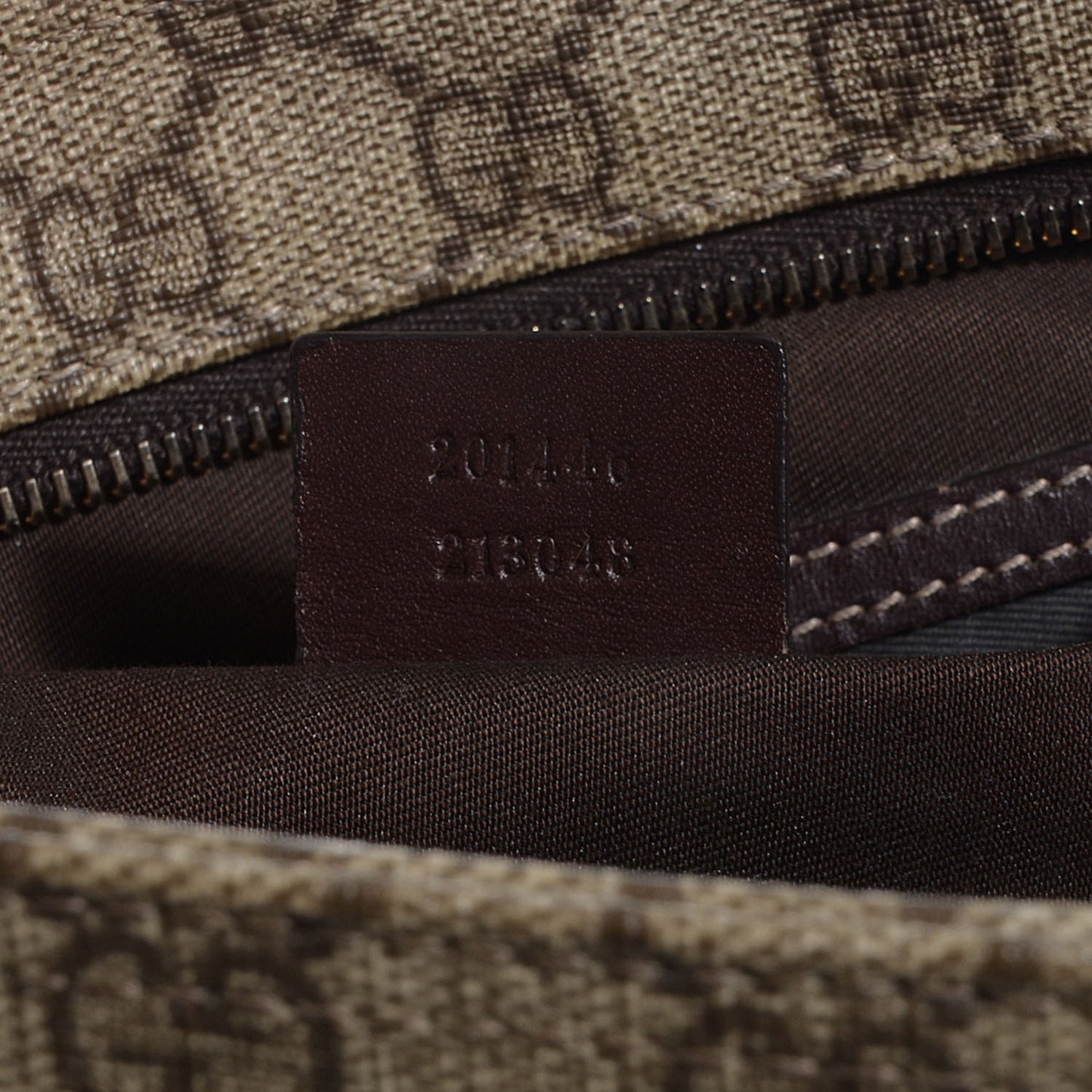 GG Plus Monogram Large Flat Messenger Bag Beige Brown