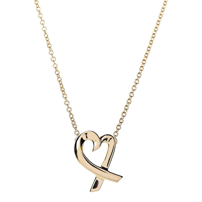 Tiffany 18K Yellow Gold Small Paloma Picasso Loving Heart Pendant Necklace 4 of 7