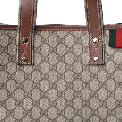 Gucci GG Plus Monogram Small Signature Web Loop Vertical Tote Light Brown 13 of 13