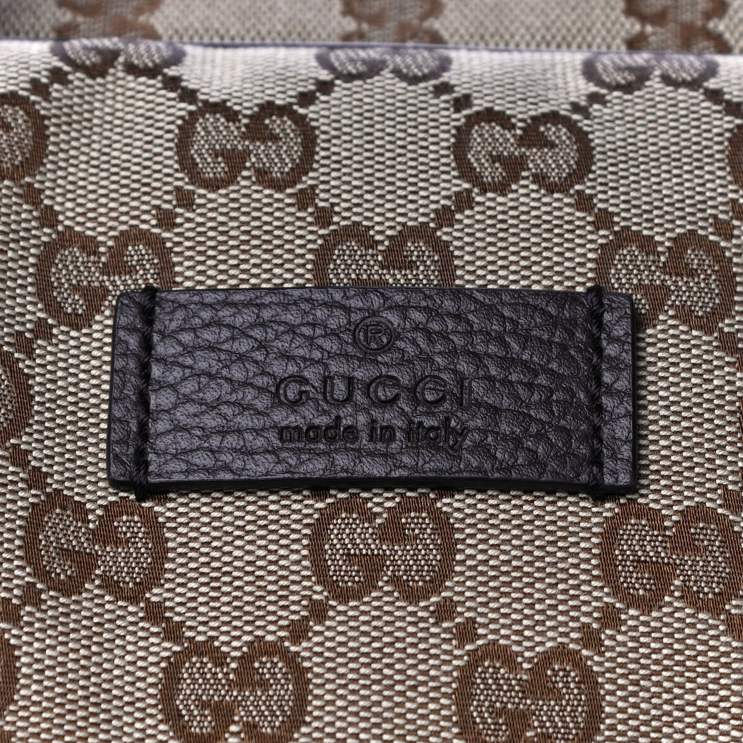 Gucci Monogram Dollar Calfskin Boston Duffle Bag Beige Ebony Testa di Moro Marrone Scuro 8 of 12