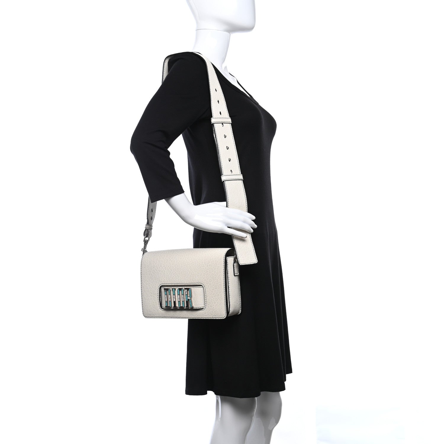 Christian Dior Canyon Grained Lambskin Dio(r)evolution Flap Bag Off White 2 of 9