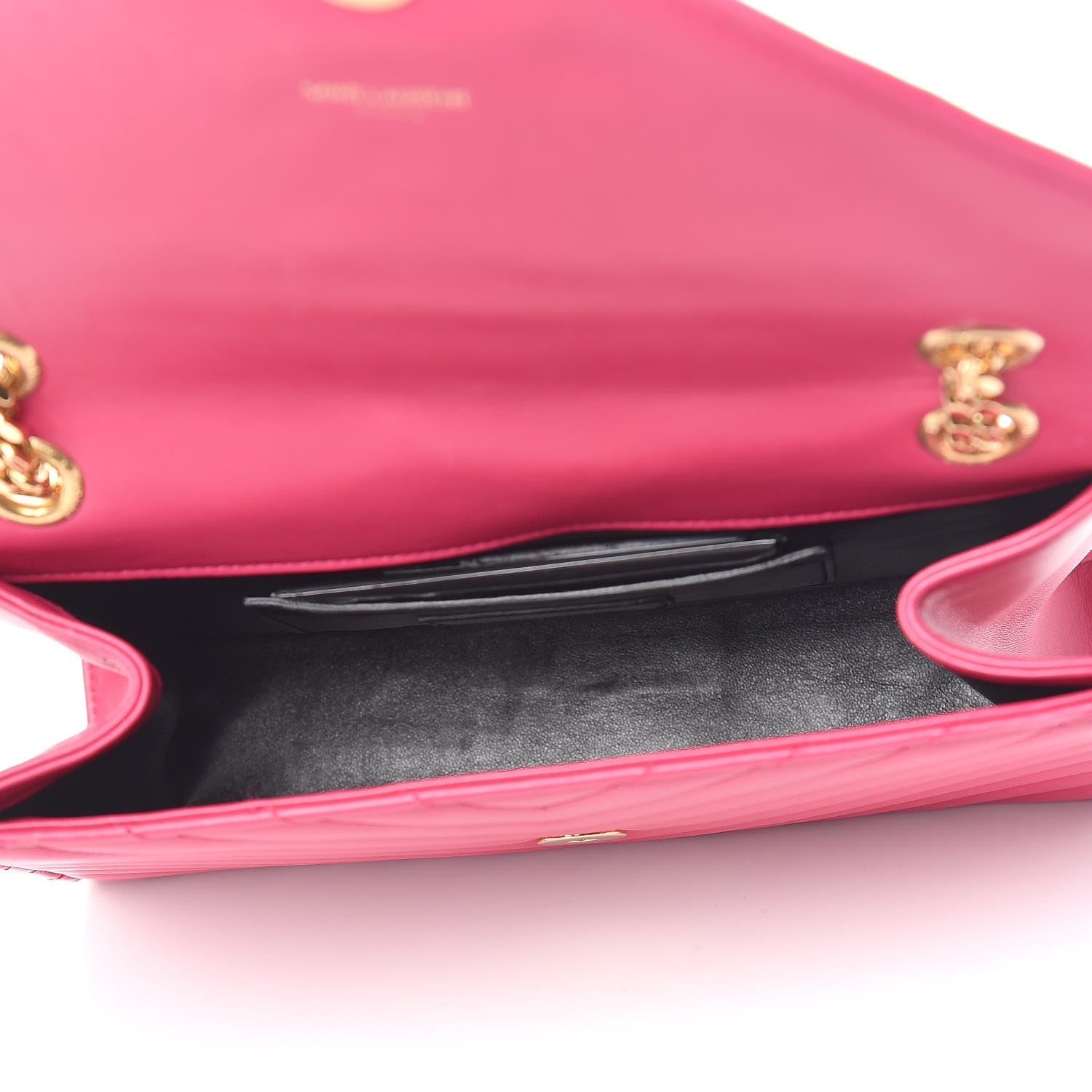 Saint Laurent Lambskin Matelasse Medium Monogram Satchel Fuchsia 7 of 10