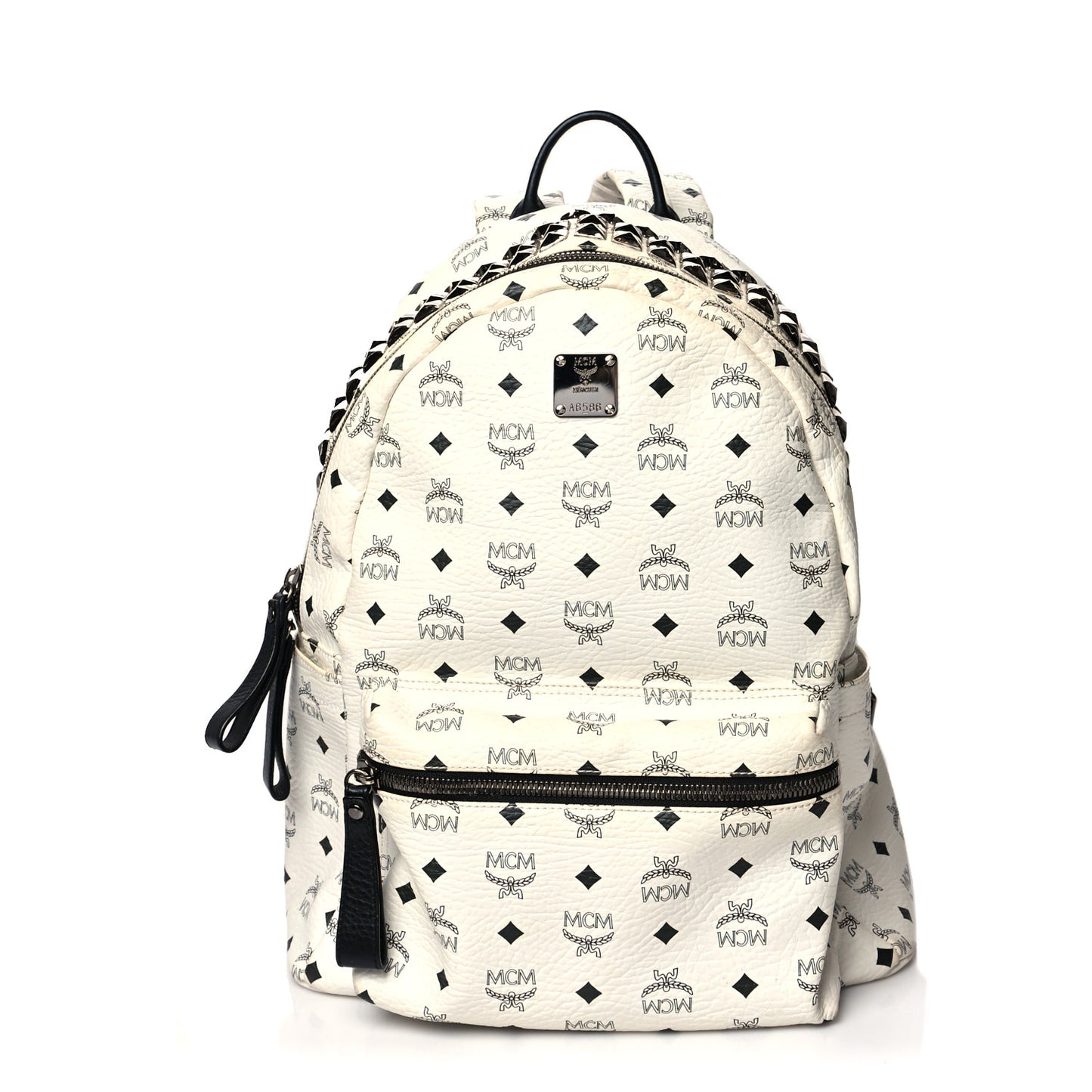 Visetos Crown Stud Medium Stark Backpack White