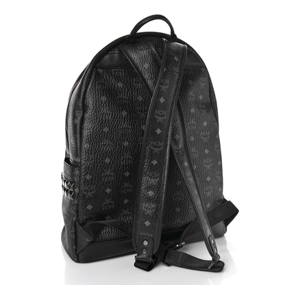 MCM Visetos Medium Side Studs Stark Backpack Black 5 of 9