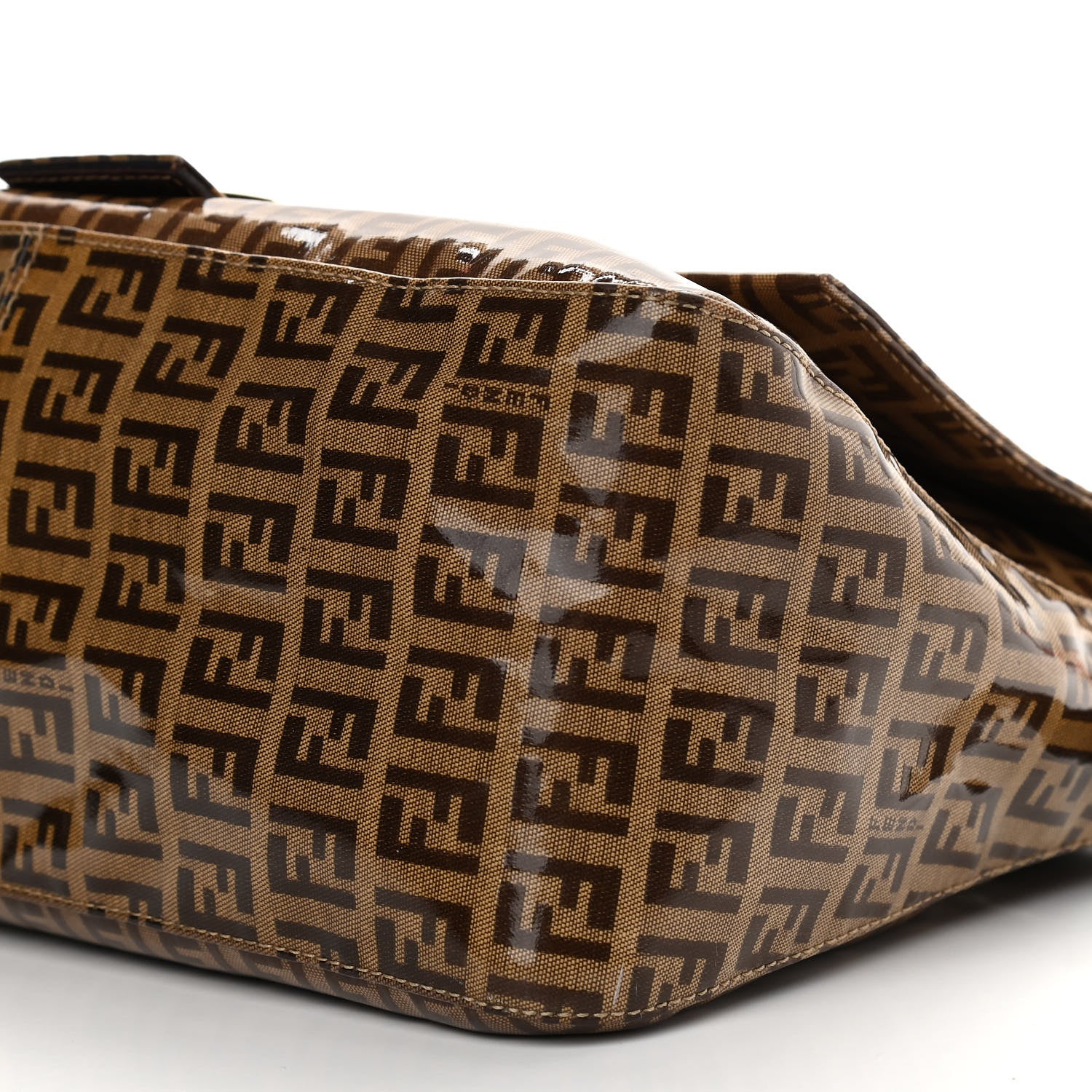 Fendi Vinyl Zucchino Mama Baguette Tobacco 9 of 10