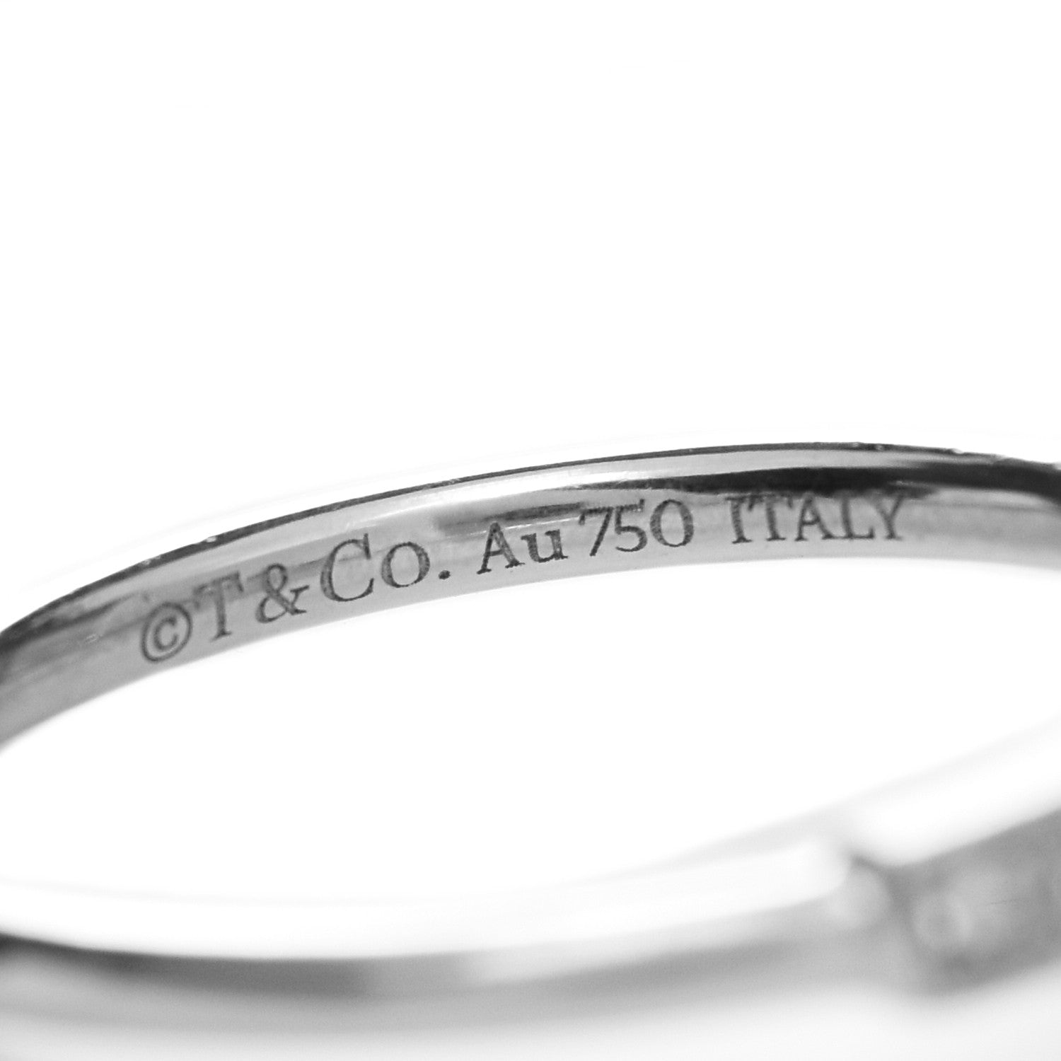 Tiffany 18K White Gold Diamond T Wire Ring 51 5.75 4 of 5