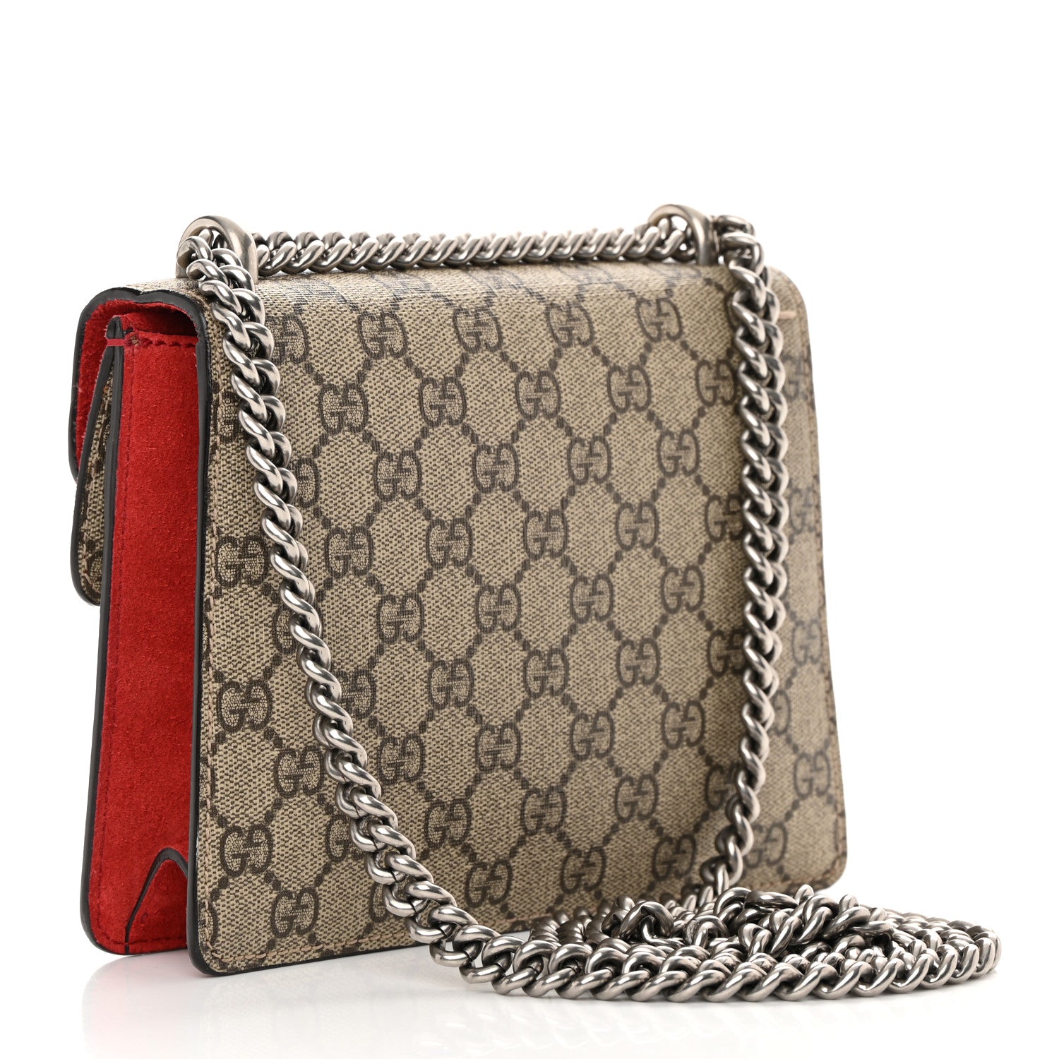 Gucci GG Supreme Monogram Mini Dionysus Shoulder Bag Hibiscus Red 3 of 19