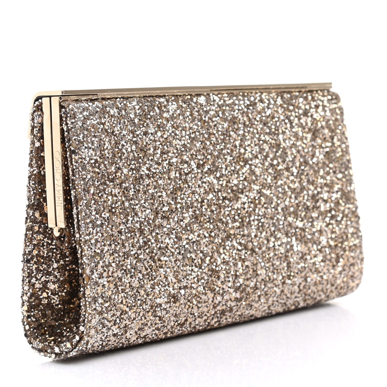 Jimmy Choo Glitter Clutch Gold 3 of 6