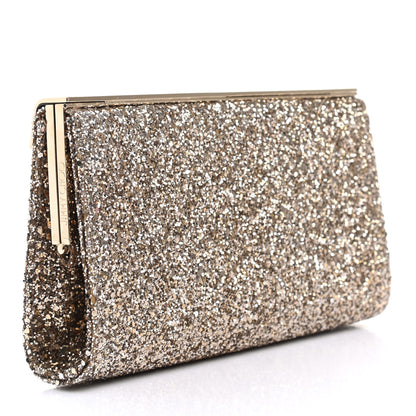 Jimmy Choo Glitter Clutch Gold 3 of 6
