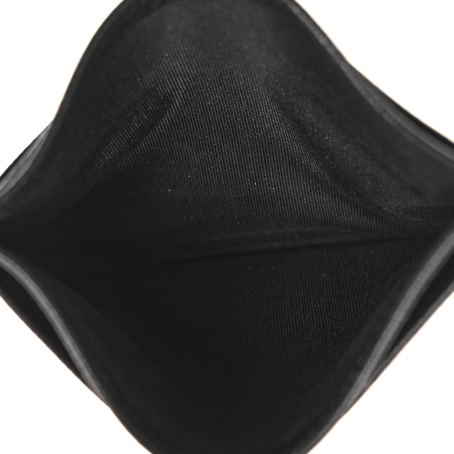 Goatskin Embossed Camellia Card Holder Black