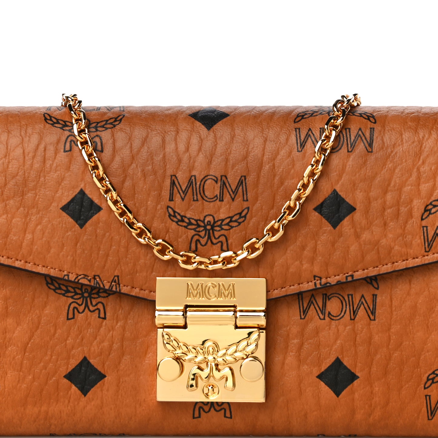Visetos Large Patricia Wallet On Chain Cognac
