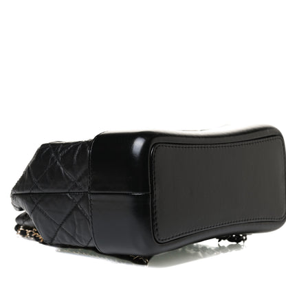 Chanel Aged Calfskin Quilted Small Gabrielle Backpack Black 9 of 17