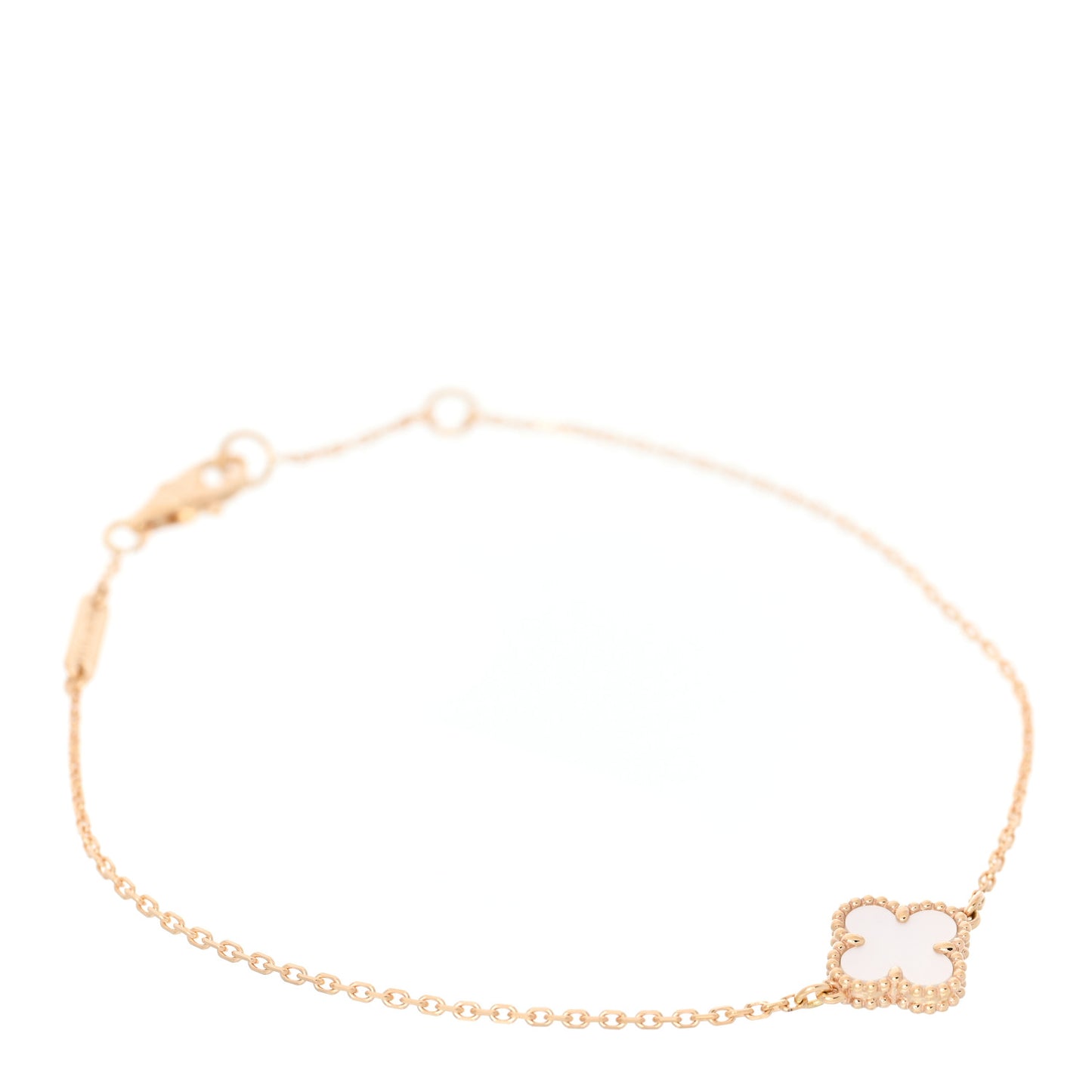 18K Yellow Gold Mother of Pearl Sweet Alhambra Bracelet