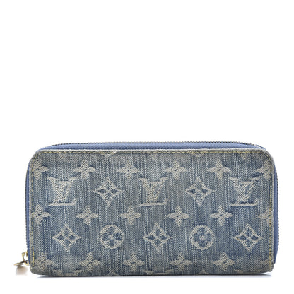 Louis Vuitton Monogram Denim Zippy Wallet Blue 1 of 15
