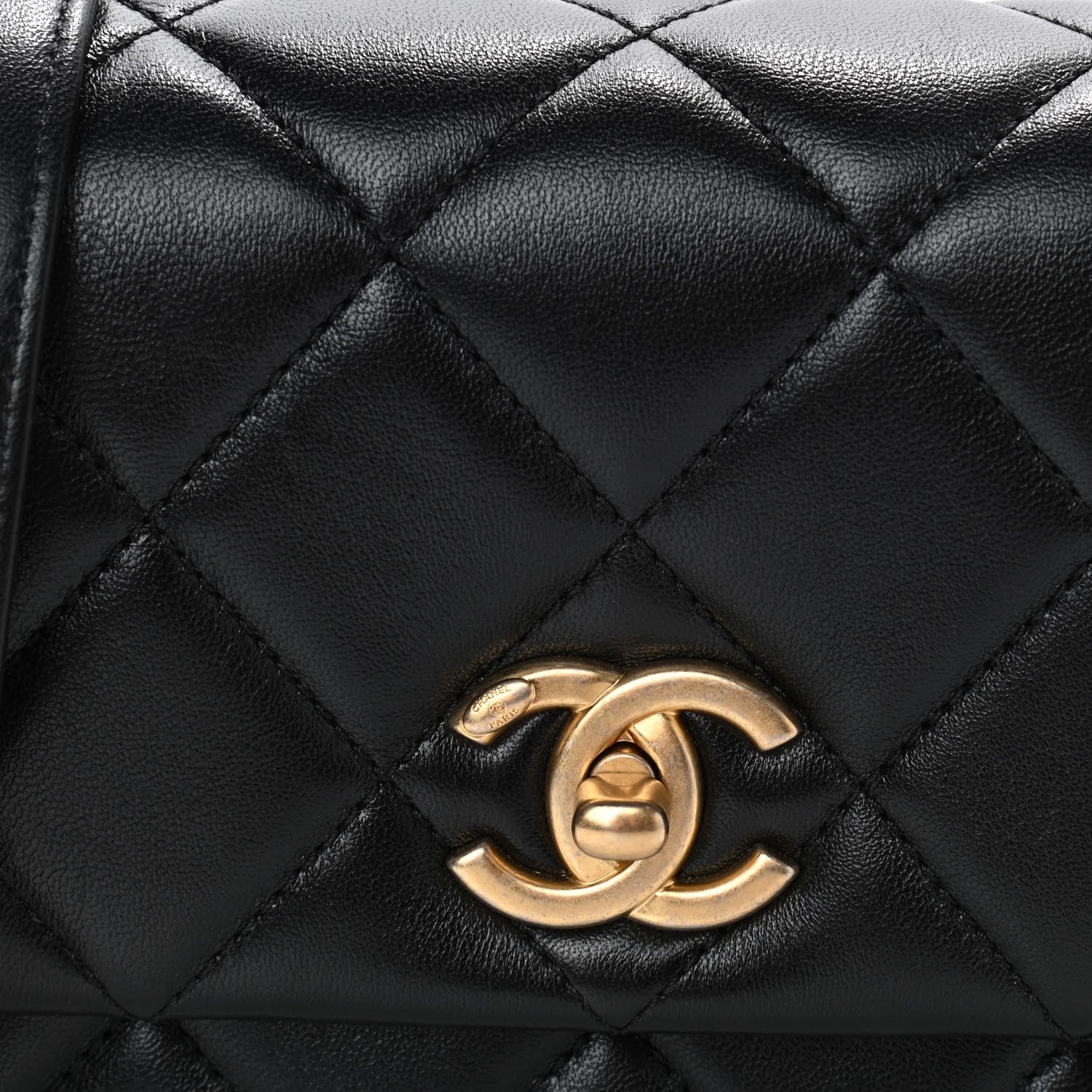Chanel Lambskin Quilted Mini Side Note Flap Black 8 of 11