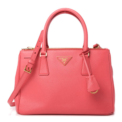 Prada Saffiano Small Galleria Double Zip Tote Fragola 1 of 10