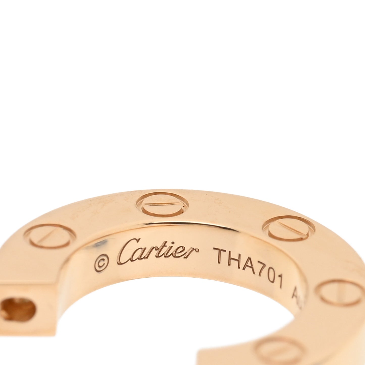 18K Yellow Gold Single LOVE Hoop Earring