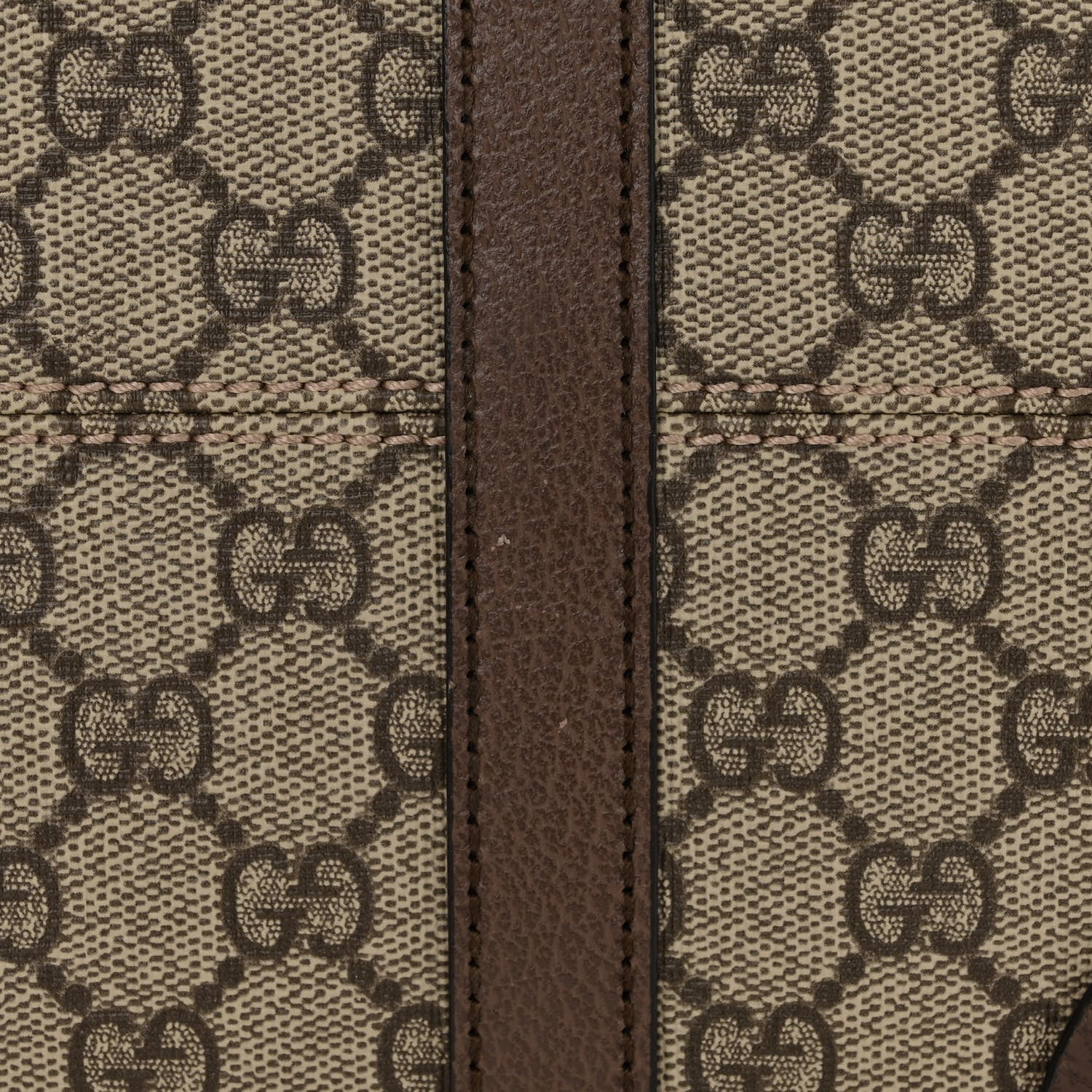 Gucci GG Supreme Monogram Textured Dollar Calfskin Medium Detail Tote Beige Ebony New Acero 17 of 18
