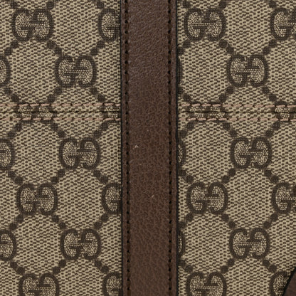 Gucci GG Supreme Monogram Textured Dollar Calfskin Medium Detail Tote Beige Ebony New Acero 17 of 18