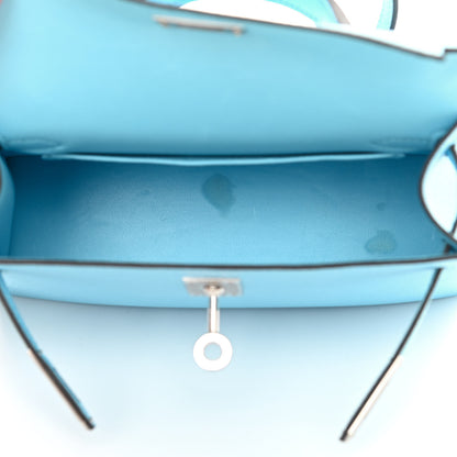 Hermes Epsom Mini Kelly Sellier 20 Celeste 5 of 16