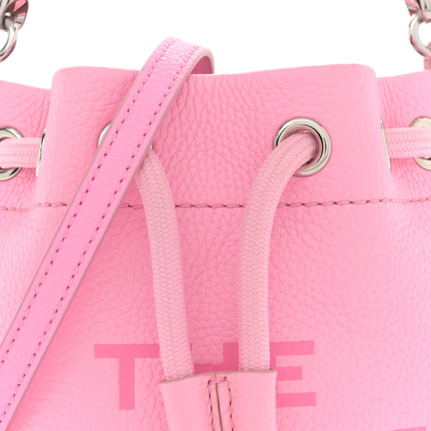 Grained Calfskin The Mini Bucket Bag Fluro Candy Pink