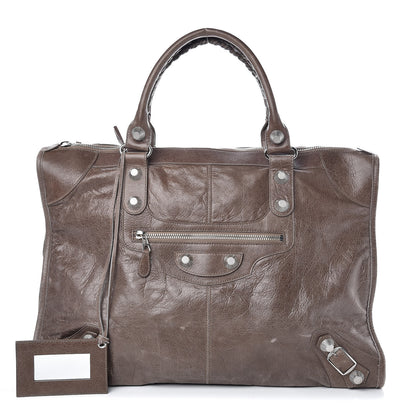 Balenciaga Agneau Giant 21 Silver Hardware Weekender Noix 1 of 12