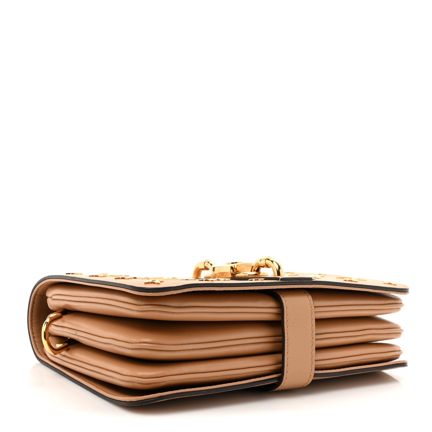 Louis Vuitton Calfskin Monogram Metal Rendez-Vous Camel 4 of 13