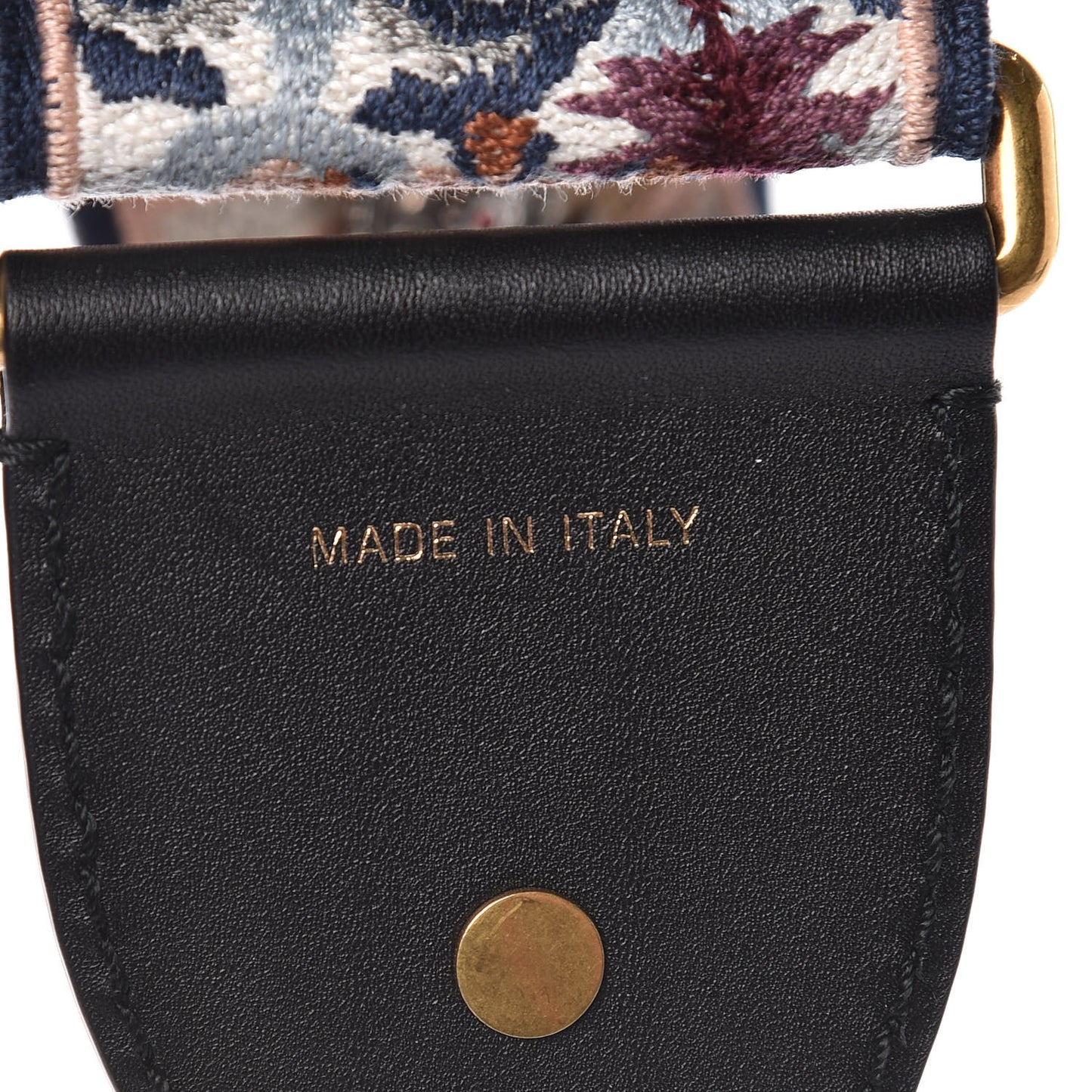 Canvas Embroidered Studded KaleiDiorscopic Shoulder Strap Multicolor