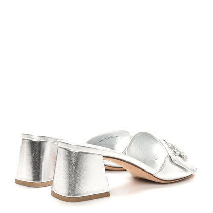 Louis Vuitton Metallic Calfskin Shake 5.5cm Mule 36.5 Silver 5 of 10