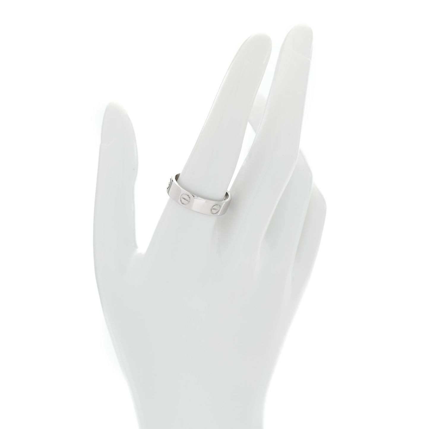 18K White Gold 5.5mm LOVE Ring 61 9.5