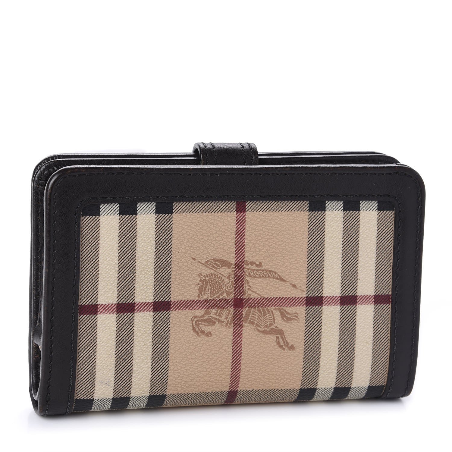 Burberry Haymarket Check Compact Zip Wallet Chocolate 3 of 10