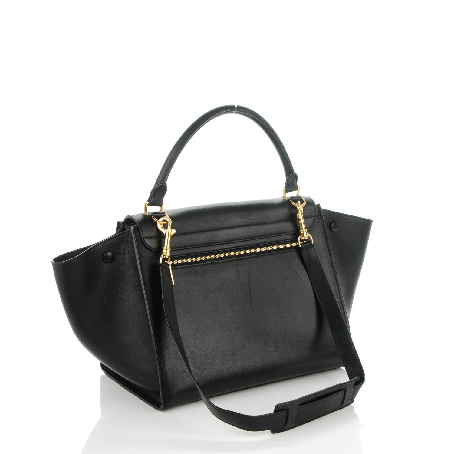 Celine Smooth Calfskin Medium Trapeze Black 3 of 8