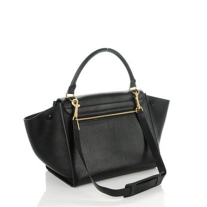 Celine Smooth Calfskin Medium Trapeze Black 3 of 8