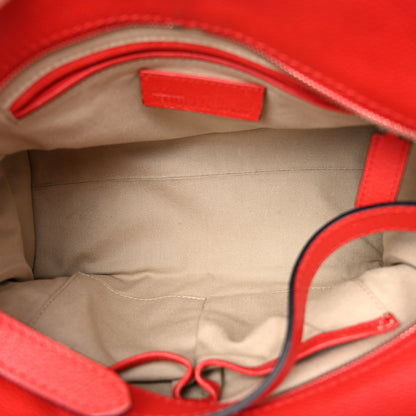 Alexander McQueen Pebbled Calfskin Small Skull Padlock Zip Around Tote Red 5 of 10
