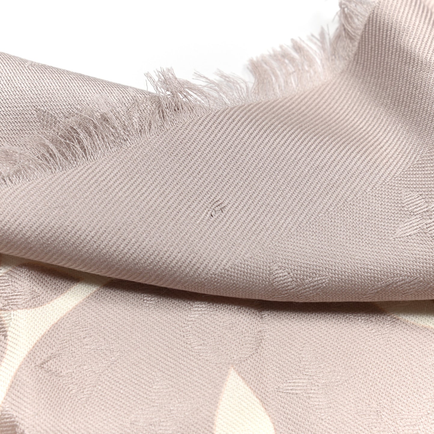 Wool Silk Gradient Monogram Shawl Sable Beige