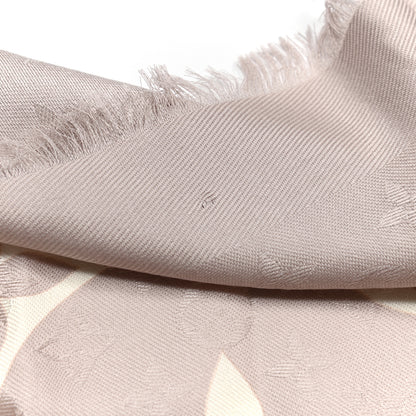Louis Vuitton Wool Silk Gradient Monogram Shawl Sable Beige 4 of 4