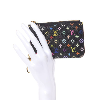 Louis Vuitton Monogram Multicolor Key Pouch Black Grenade 2 of 7