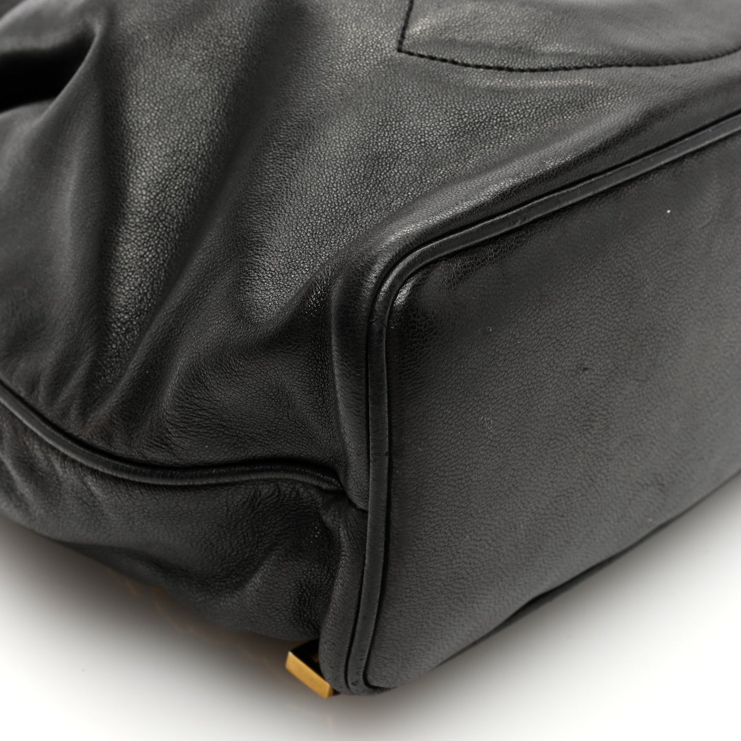 Lambskin CC Drawstring Backpack Black