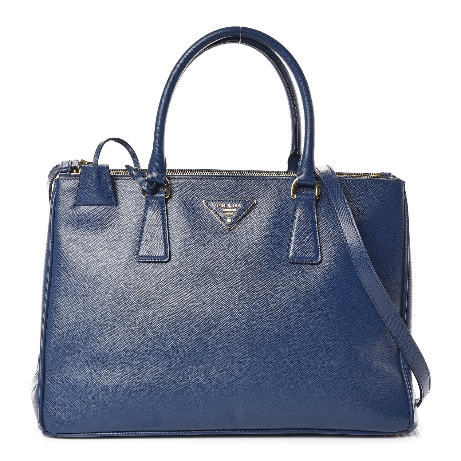 Prada Saffiano Medium Galleria Double Zip Tote Bluette 1 of 17