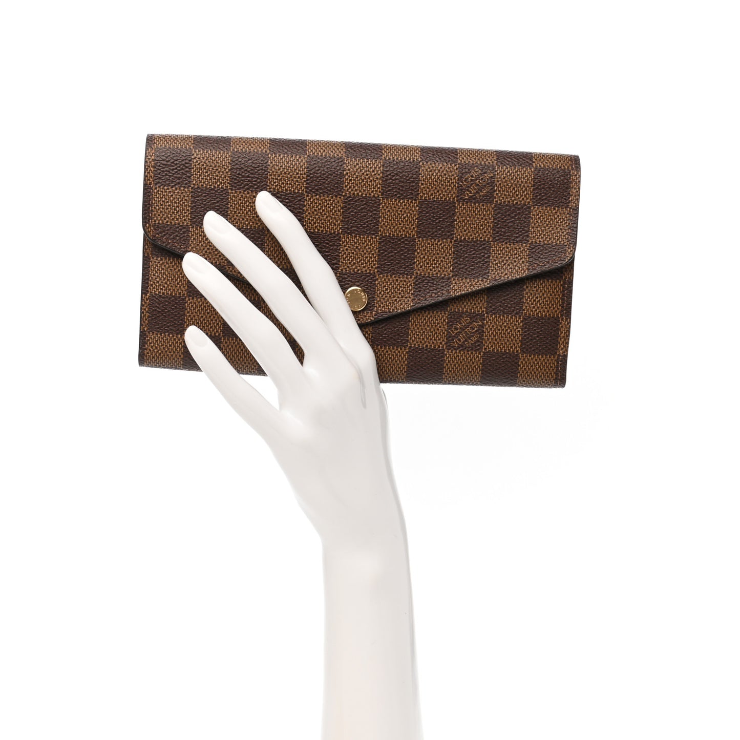 Damier Ebene Sarah Wallet NM Rose Ballerine