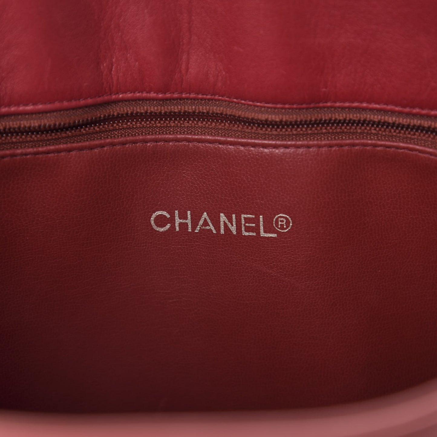 Lambskin Quilted Tote Red
