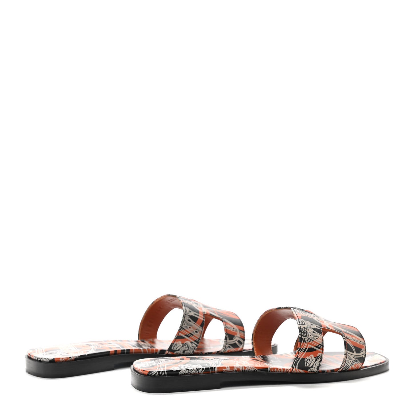 Calfskin Printed Brides de Gala en Desordre Oran Sandals 35.5 Multicolor Rose Aube