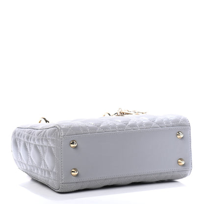 Christian Dior Lambskin Cannage Small My ABCDior Lady Dior Grey 3 of 4