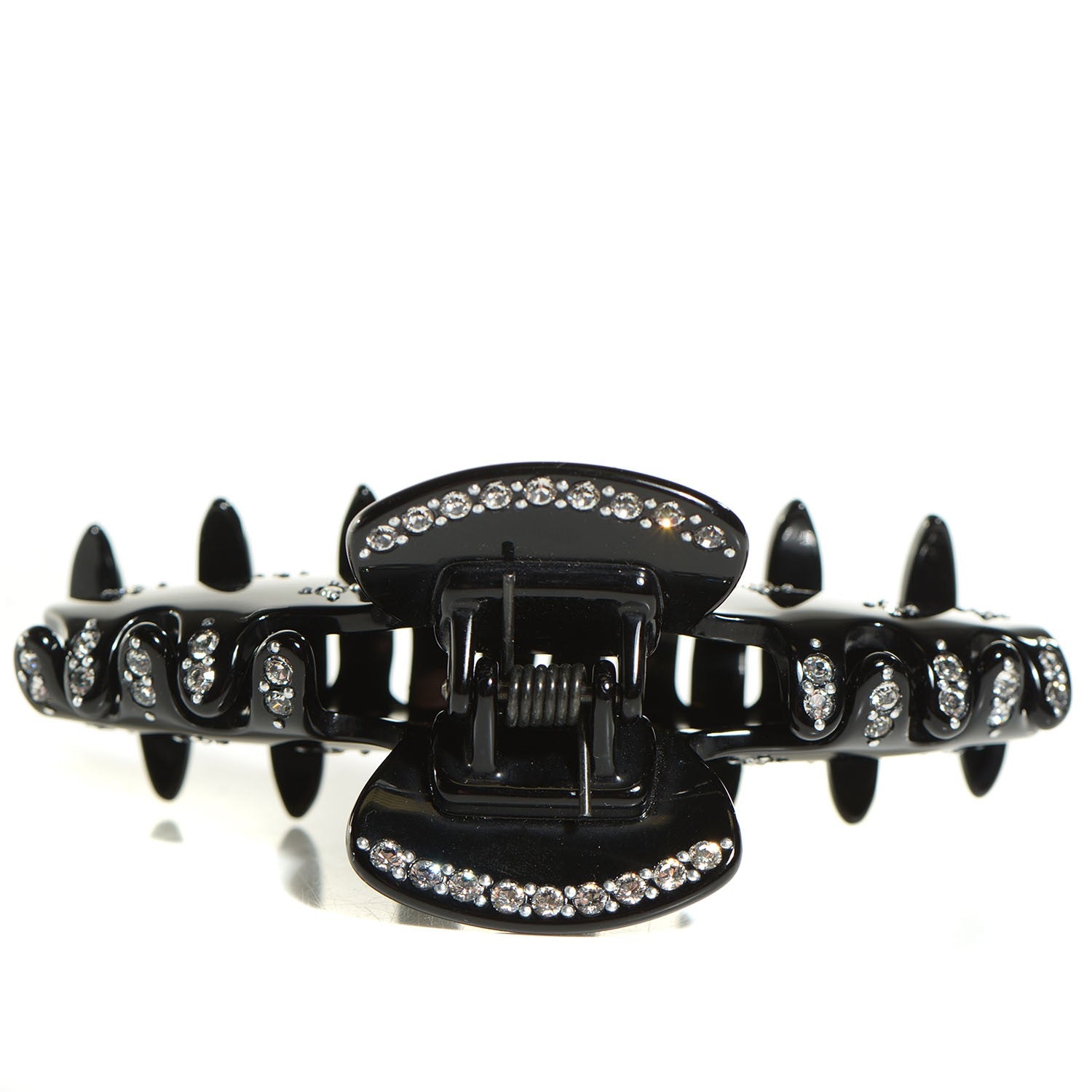 Chanel Crystal CC Hair Clip Black 4 of 4