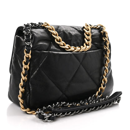 Chanel Goatskin Quilted Medium Chanel 19 Flap Black 3 of 9