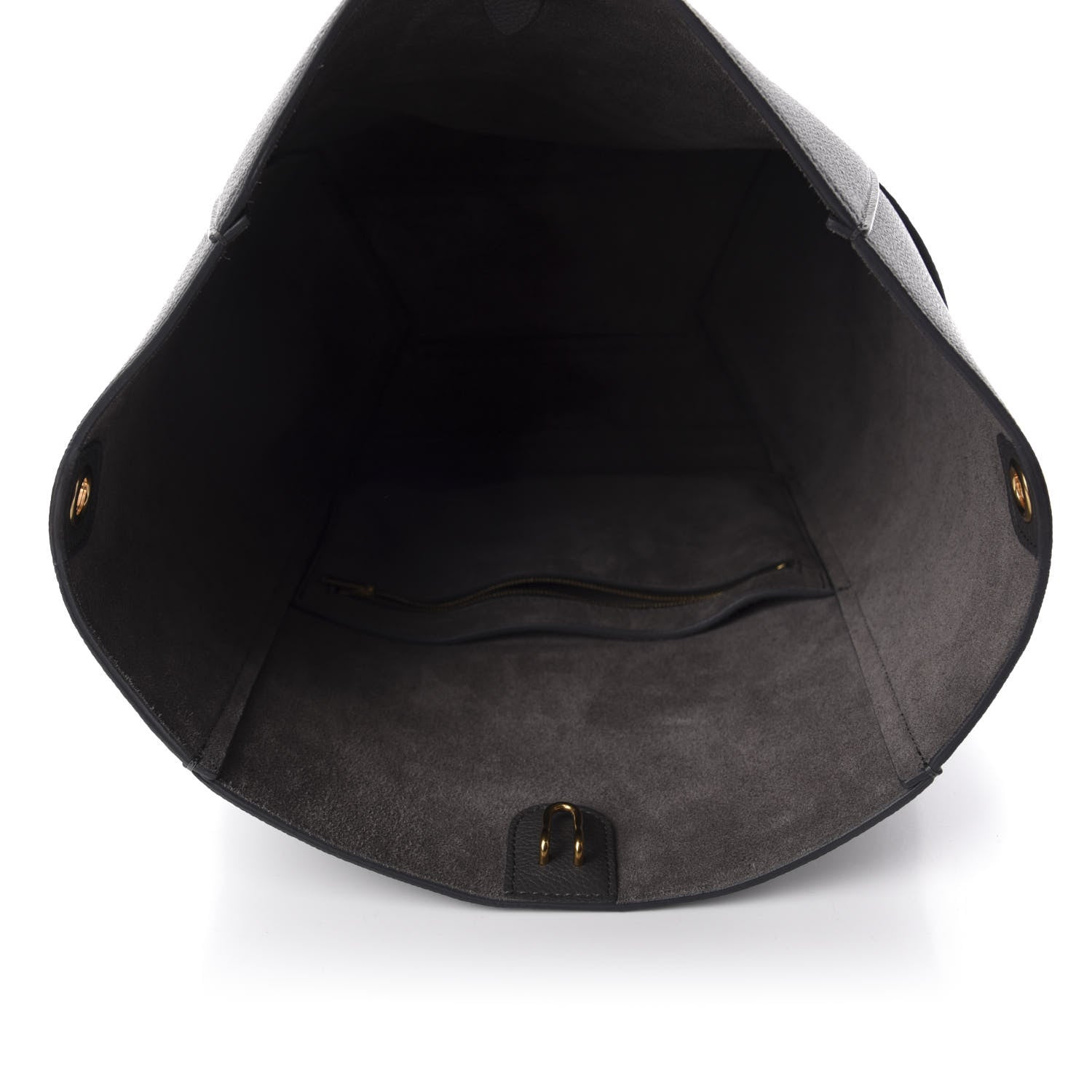Celine Soft Grained Calfskin Sangle Bucket Bag Grey 5 of 10
