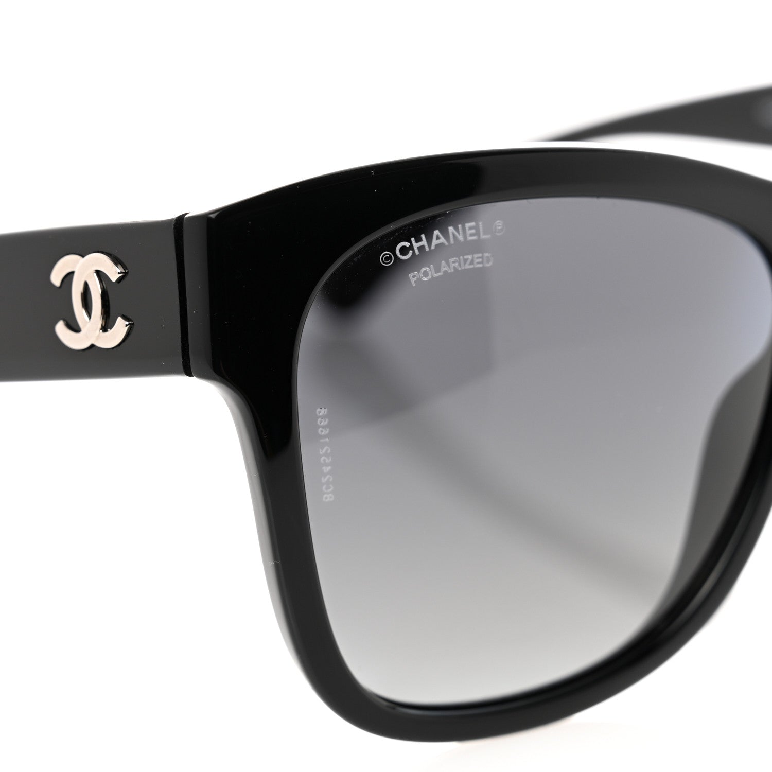 Chanel Acetate Polarized Square CC Sunglasses 5380 Black 7 of 8