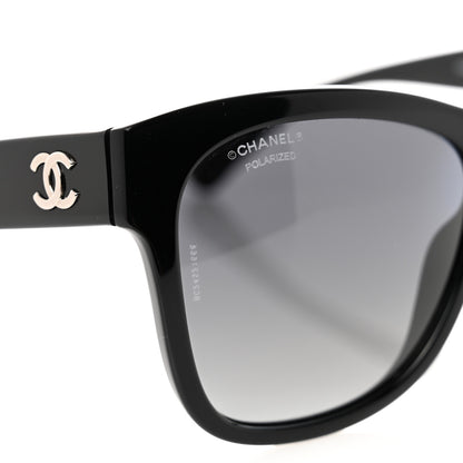 Chanel Acetate Polarized Square CC Sunglasses 5380 Black 7 of 8